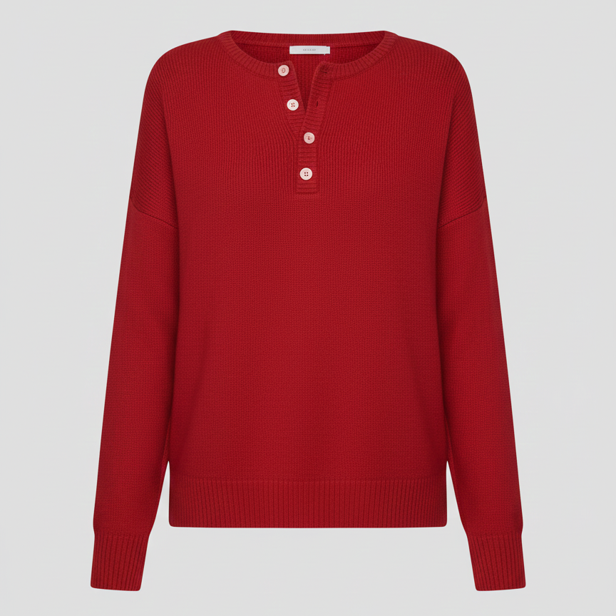 Hanna | Pehme nööpidega kootud kampsun