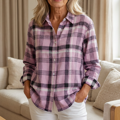 Madelyn™ | Mjukrutig skjorta med knappar