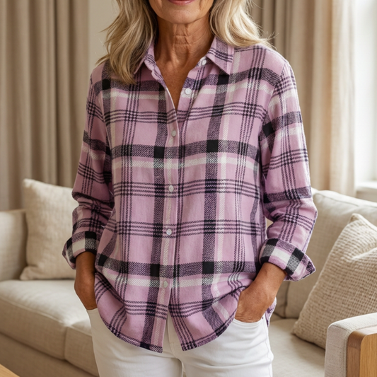 Madelyn™ | Mjukrutig skjorta med knappar