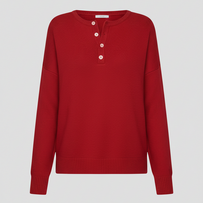 Hanna | Pehme nööpidega kootud kampsun