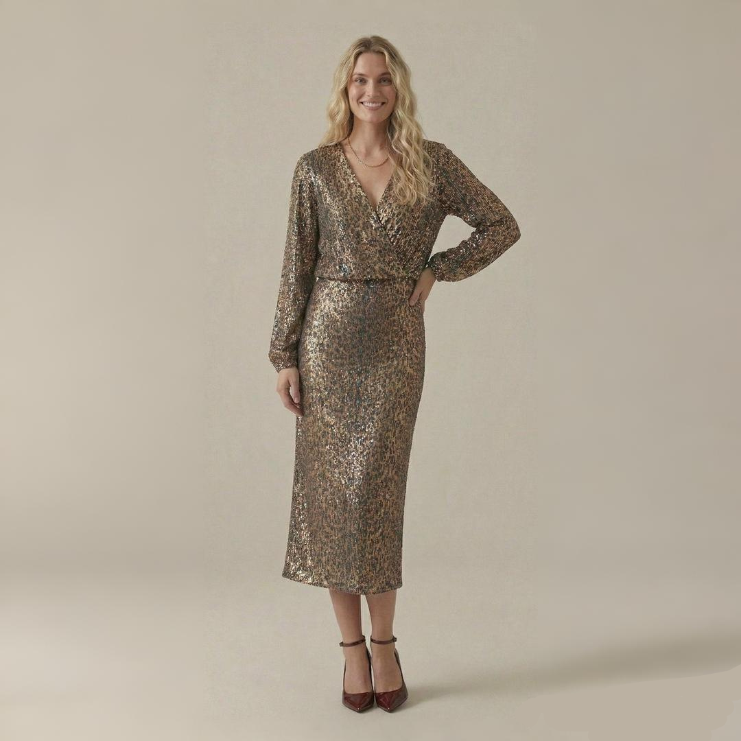 Naomi | Leopardi mustriga litritega seelik lõhikuga