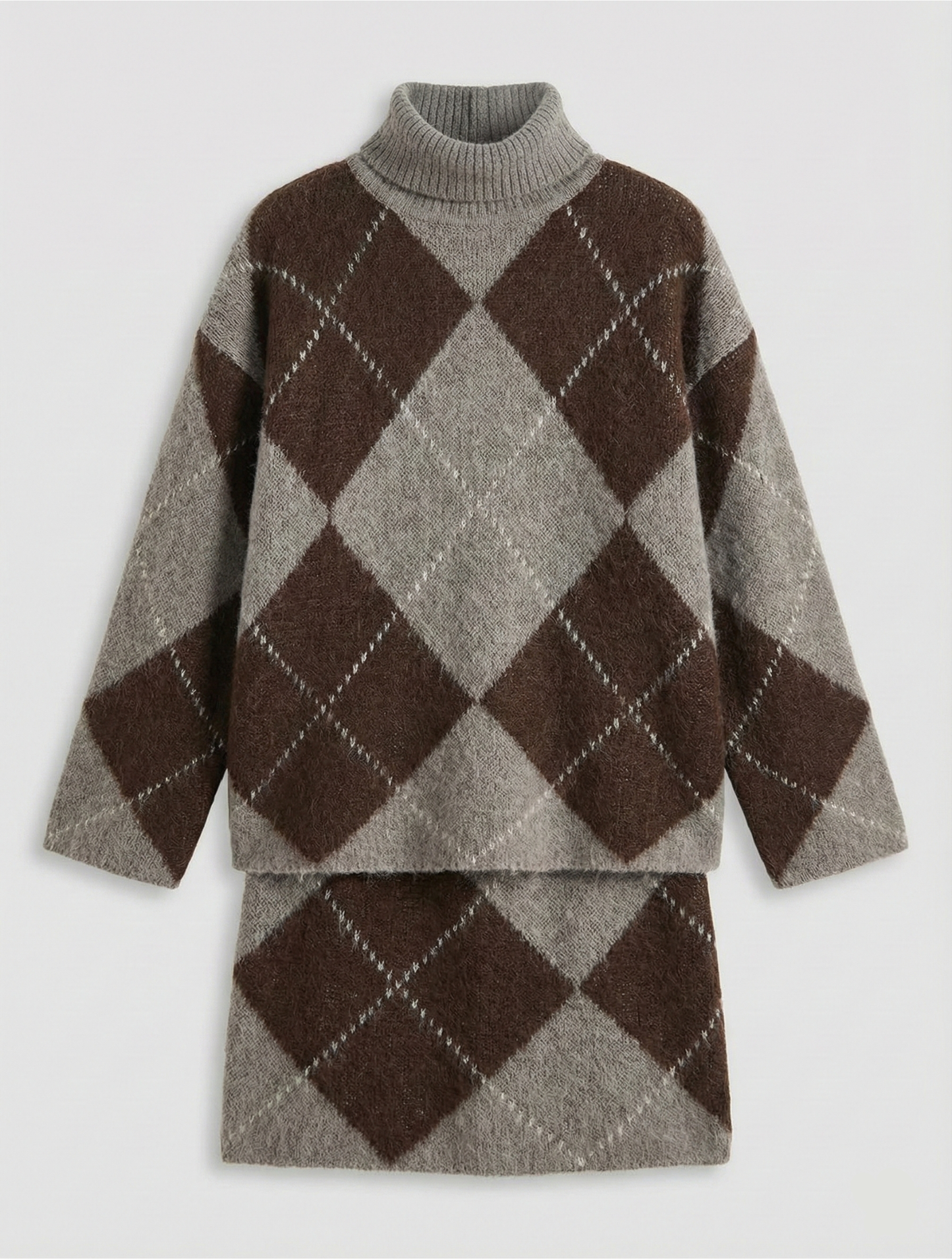 Elena | Elegantne kaheosaline komplekt klassikalise teemantmustriga