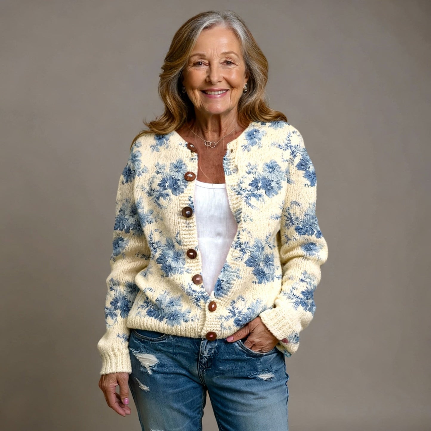 Lianne | Blommig kofta